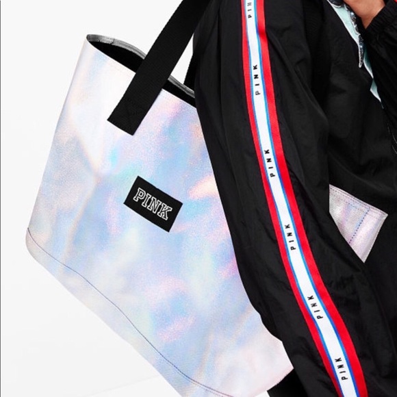 PINK Victoria's Secret Handbags - Victoria’s Secret iridescent tote bag shopper NEW